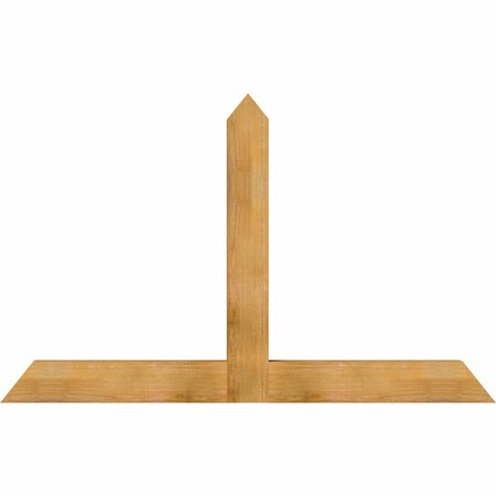 Ekena Millwork Portland Rough Sawn Timber Gable Bracket, Western Red Cedar, 72"W x 45"H x 4"D x 6"F, 15/12 Pitch GBW072X45X0406POR00RWR